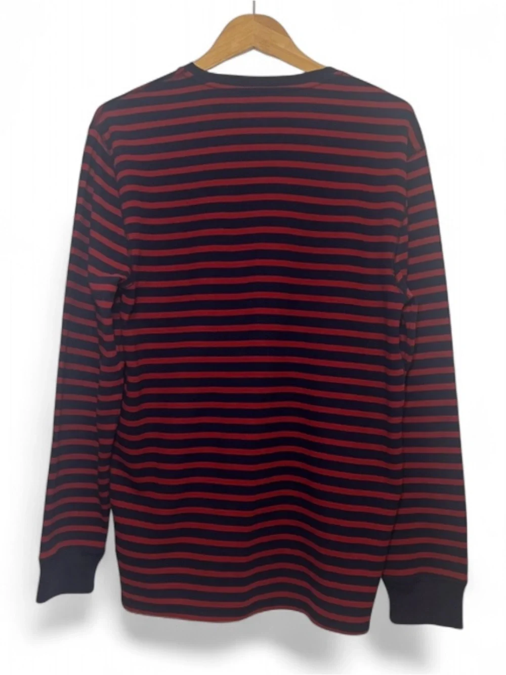 Polo Ralph Lauren Men’s L Red Navy Striped Waffle Knit Sleepwear Thermal Shirt